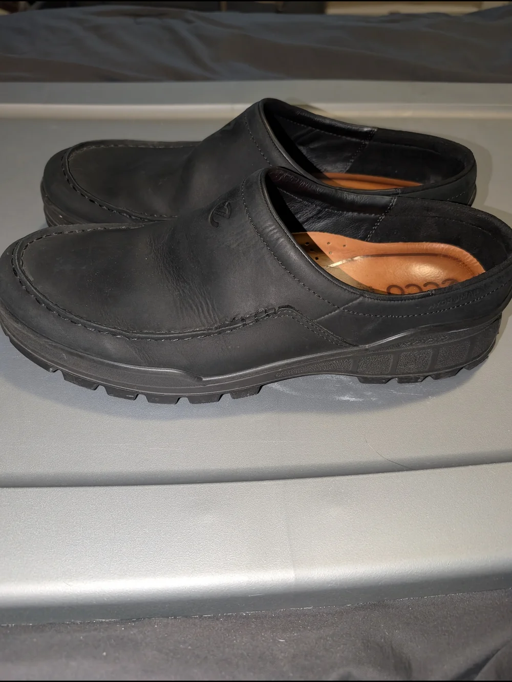 ECCO Track II Men's Clogs Mules Size 48 US 14 14.5 Black Hydromax Leather